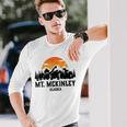 Parque Nacional Monte Mckinley Alaska Retro Camiseta de manga larga Regalos para él