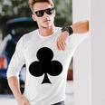 Playing Card Cross Heart Checked Spades Carnival Group Costume Card S Langarmshirts Geschenke für Ihn