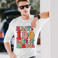 Retro Happy 100Th Day Of School Teachers Kid Happy 100 Days Long Sleeve T-Shirt Gifts for Him