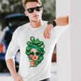 Sunglasses Green Snake Hair Hairstyle Medusa Langarmshirts Geschenke für Ihn