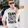 Team Trash Tv Raccoon Gray Langarmshirts Geschenke für Ihn