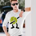 Tennis Dabbing Tennis Ball Tennis Player Ball Sport Langarmshirts Geschenke für Ihn