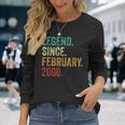 17 Years Old Legend Since February 2008 17Th Birthday Long Sleeve T-Shirt Gifts for Her