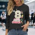 8Th Birthday Crew Ice Cream Truck I'm 8 Bday Ice Cream Party Camiseta de manga larga Regalos para ella