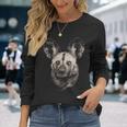 African Wild Dog Portrait Wildlife Safari Theme Long Sleeve T-Shirt Gifts for Her