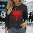 Albanian Flag Albania Eagle Shqip Shqiponja Albania Langarmshirts Geschenke für Sie