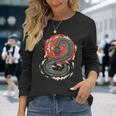 Art Japonais Kanji Dragon Japonais Sun Streetwearintage Rétro T-shirt à manches longues Cadeaux pour elle