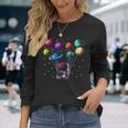 Astronauta Globos Planetasentilador Sistema Solar Camiseta de manga larga Regalos para ella