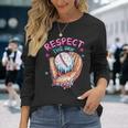 Baseball Drip For Boys Ice Cream Respect The Drip Baseball Long Sleeve T-Shirt Gifts for Her