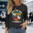 Best Cat Dad Ever With Siamese Cat Cute Long Sleeve T-Shirt Gifts for Her