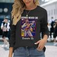 Bjj Legends Never Die Bjj Gi Brasileño Jiu Jitsu Camiseta de manga larga Regalos para ella