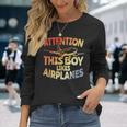 This Boy Likes Planes Aviation Boys Langarmshirts Geschenke für Sie