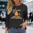 Capybara Water Pig Rodent Capybara Langarmshirts Geschenke für Sie