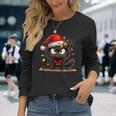 Christmas Grumpy Angry Cat Naughty Fairy Lights Langarmshirts Geschenke für Sie