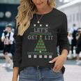 Christmas Let's Get Lit Tree Knit Ugly Sweater Long Sleeve T-Shirt Gifts for Her Christmas Let's Get Lit Tree Knit Ugly Sweater Long Sleeve T-Shirt Gifts for Her