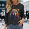 Cool Bear Portrait With Sunglasses Watercolour Bear Langarmshirts Geschenke für Sie