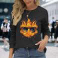 Cool Fire And Flames Glasses Langarmshirts Geschenke für Sie