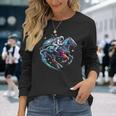 Cool Galaxy Jockey Astronaute Sur Les Courses Hippiques T-shirt à manches longues Cadeaux pour elle