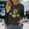 Cool Pineapple Wearing Sunglasses Fun Fruit Langarmshirts Geschenke für Sie