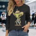 Cute Alien Cowboy Langarmshirts Geschenke für Sie