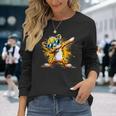 Dabbing Cheetah Sunglasses Cheetah Animal Colorful Long Sleeve T-Shirt Gifts for Her