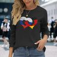 Deutschland Russland Freundschaft Frieden Herzkette Langarmshirts Geschenke für Sie