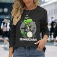 Drummer Boy Musician Drummersaurus Dinosaur Langarmshirts Geschenke für Sie