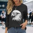 Eagles Face With Sunglasses Vintage Eagle Eyes Bird Lover Long Sleeve T-Shirt Gifts for Her