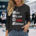 Eat Sleep Anime Repeat Manga Anime Manga Japan Outfit Langarmshirts Geschenke für Sie