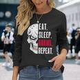 Eat Sleep Brawl Repeat ideo Game Langarmshirts Geschenke für Sie