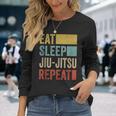 Eat Sleep Jiu-Jitsu Repeat Jiu-Jitsu Sin Mangas Camiseta de manga larga Regalos para ella