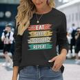 Eat Sleep Soccer Repeat Boys Soccer Lovers & Players Long Sleeve T-Shirt Gifts for Her