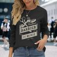 Élu Meilleur Barbier Du Monde Humour Coiffeur Cadeau Barbe T-shirt à manches longues Cadeaux pour elle