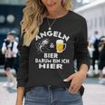 Fisch&Bier Darum Bin Ich Hier Angler Langarmshirts Geschenke für Sie