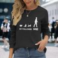 My Follower Me Cat Cute Cat Cute Langarmshirts Geschenke für Sie