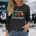 Fridays For Schafkopf Double Head Langarmshirts Geschenke für Sie