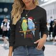 Frohe Weihnachten Budgies Birds Langarmshirts Geschenke für Sie