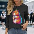 Capybara Bubble Tea Animal Lover Rodent Langarmshirts Geschenke für Sie