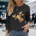 With Cartoon I Elk Wild Animal Motif Langarmshirts Geschenke für Sie