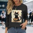 Cat Ramen Graphic Japanese Kawaii Anime Cat Long Sleeve T-Shirt Gifts for Her