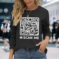 Qr President Trump Dancing Code 4547 On Back Long Sleeve T-Shirt Gifts for Her