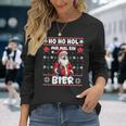 Saying Ho Ho Hol Mir Mal Ein Bier Ugly Christmas Langarmshirts Geschenke für Sie