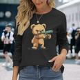 Teddy Bear With Gun For Gun Lovers Langarmshirts Geschenke für Sie