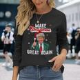 Trump Make Christmas Again Ugly Christmas Sweater Langarmshirts Geschenke für Sie