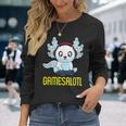 Gamesalotl Gamesolotl Gamer Gaming Axolotl Playsalotl Langarmshirts Geschenke für Sie