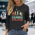 Gaming Evolution Humorideojuego Diciendo Divertido Gamers Camiseta de manga larga Regalos para ella