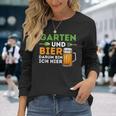 Garten Und Bier Darum Bin Ich Hier Gärtner Hobbygärtner Langarmshirts Geschenke für Sie