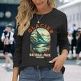 Glacier National Park Vintage Montana Usa Long Sleeve T-Shirt Gifts for Her