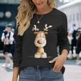 Happy Reindeer I Deer Wild Animal Elk Christmas Fun Langarmshirts Geschenke für Sie