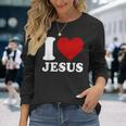 I Heart Jesus I Love Jesus Long Sleeve T-Shirt Gifts for Her